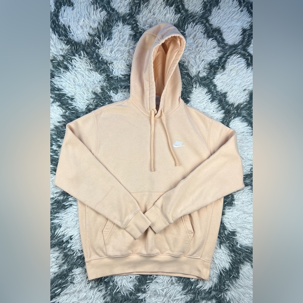 Nike Men's Peach Hoodie Sweatshirt Size Medium
